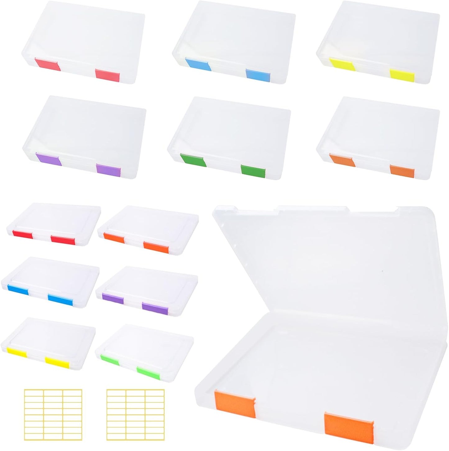 12 Pcs Clear A4 A5 File Box Document Storage Organizer Set
