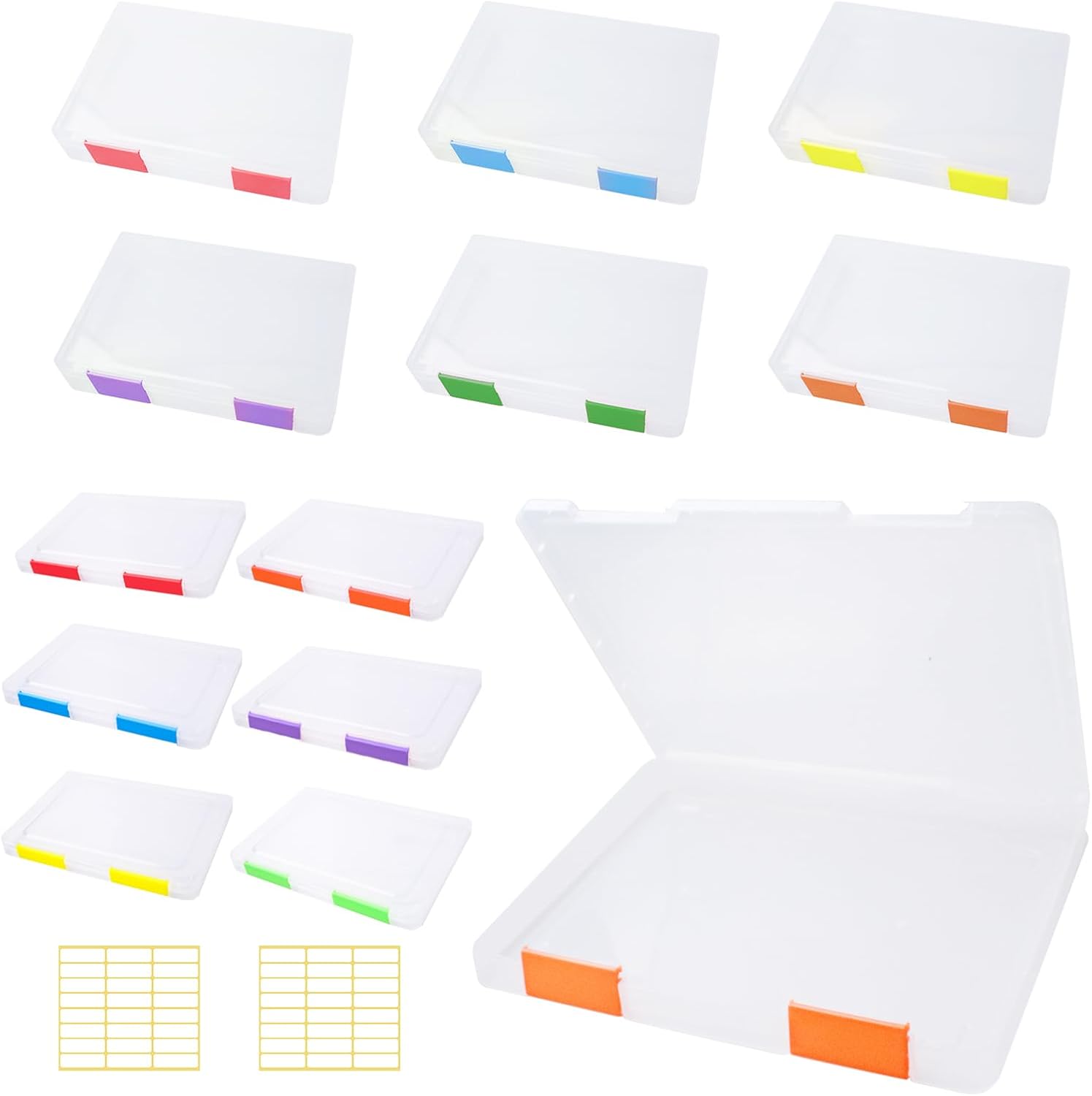12 Pcs Clear A4 A5 File Box Document Storage Organizer Set