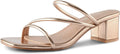 Shoe'N Tale Strappy Heels For Women Low Chunky Block Heel - Everyday 9