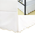 Queen Bed Skirt Easy Fit Scallop Edge Pleated Bedskirt - 18in Drop