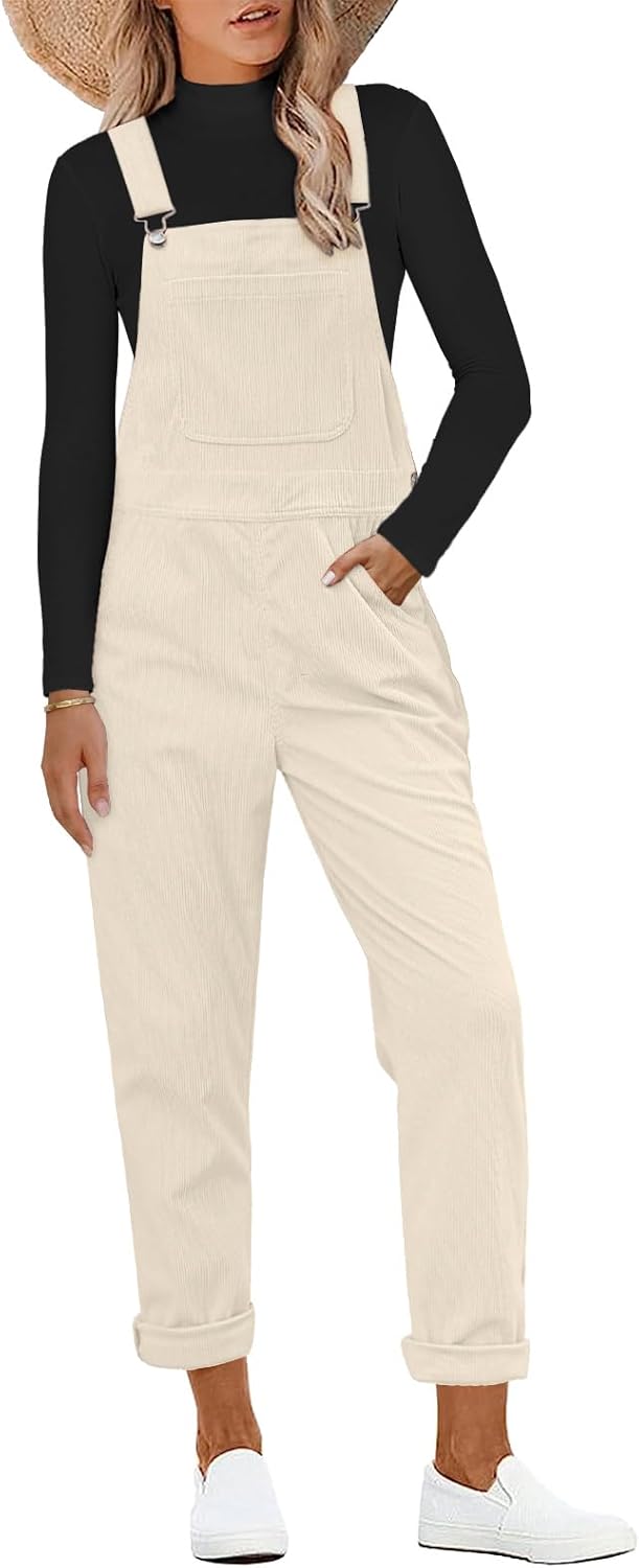 Luvamia Corduroy Overalls for Women with Adjustable Straps