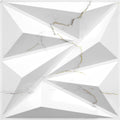 3D Wall Panels Diamond Texture 33 Pack - Marble White Accent