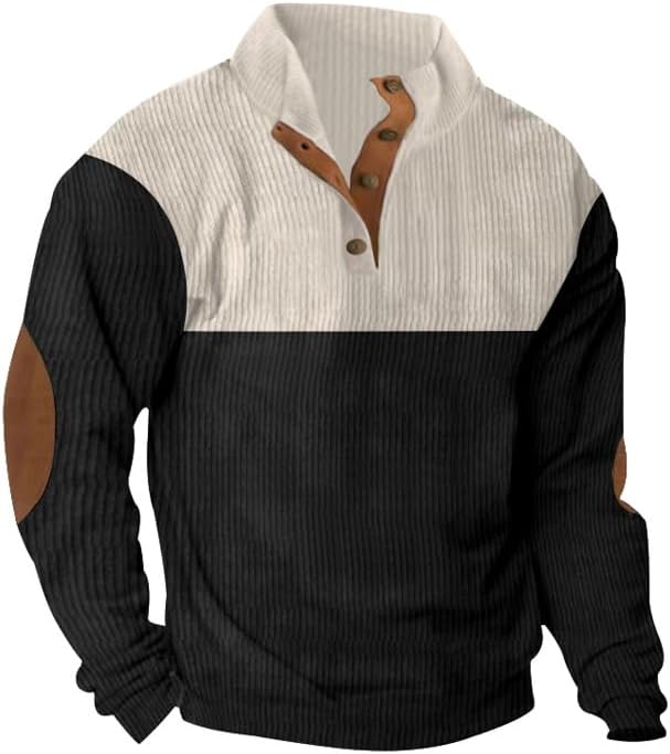 Kenhansion Men's Colorblock Sweatshirt: Stylish Comfort