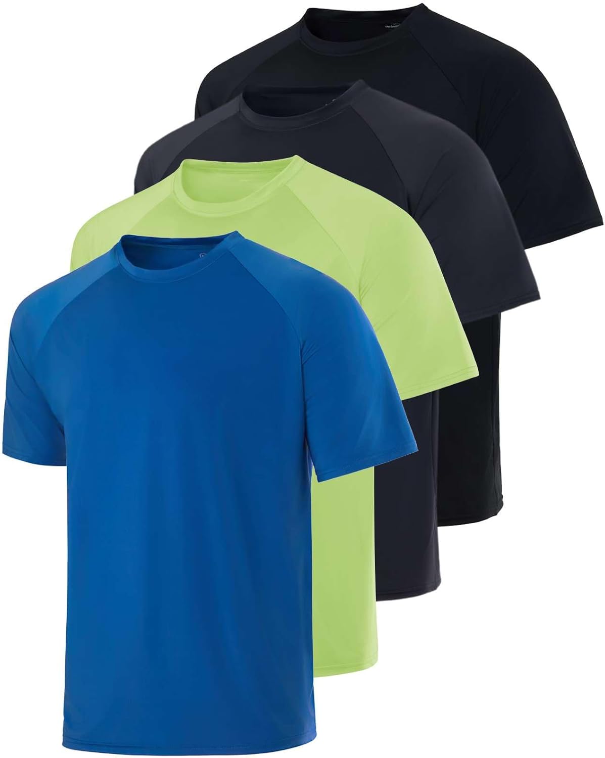 Real Essentials Mens Short Sleeve Rash Guard Shirt for Sun Safety