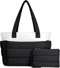 Puffer Tote Bag for Women - Lightweight Quilted Work & Travel Tote