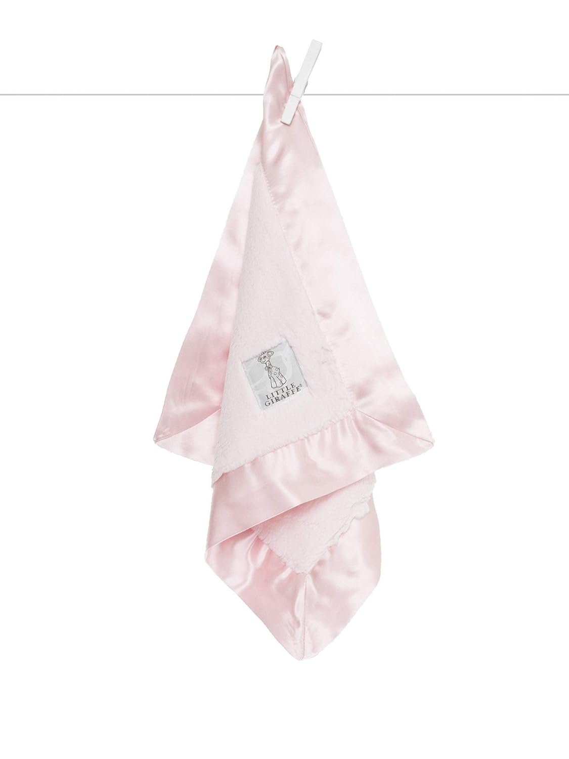 Little Giraffe Baby Blanket - Luxe Soft Satin Trimmed Blanket