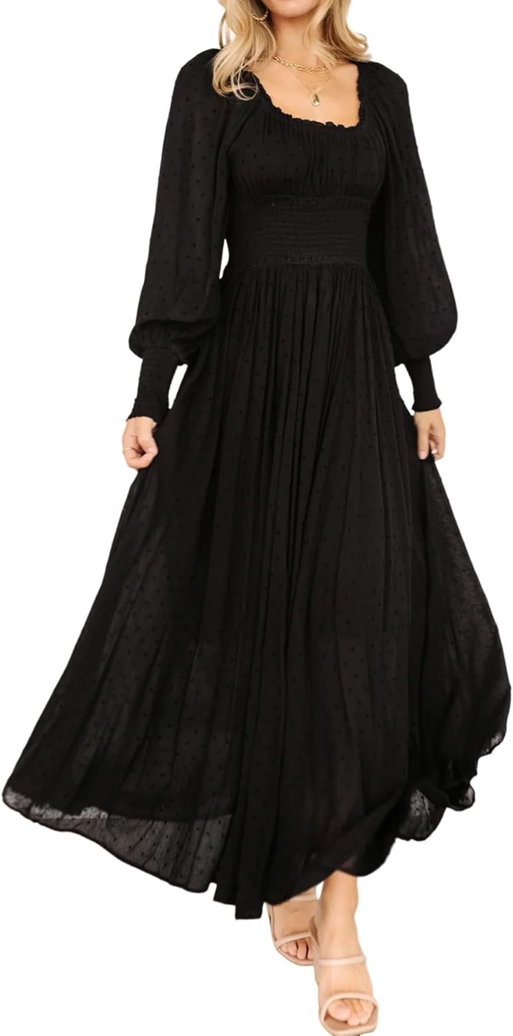 R.Vivimos Women's Puff Long Sleeve Maxi Dress for Every Occasion