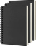 Blank Spiral Notebook 3-Pack, Soft Cover Sketch Book - Portable Size
