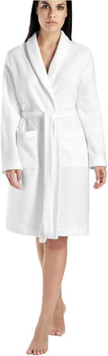 HANRO Women's Plush Robe - Lightweight Spa Terry Wrap