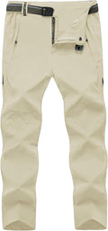 TBMPOY Men's Lightweight Hiking Pants with Belt - Quick-Dry Outdoors