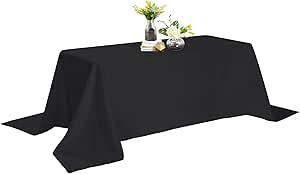 Rectangle Tablecloth 2 Pack 90x156 Black Stain Resistant