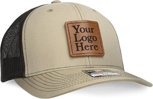 Custom Leather Patch Trucker Hat for Men - Oowee Products