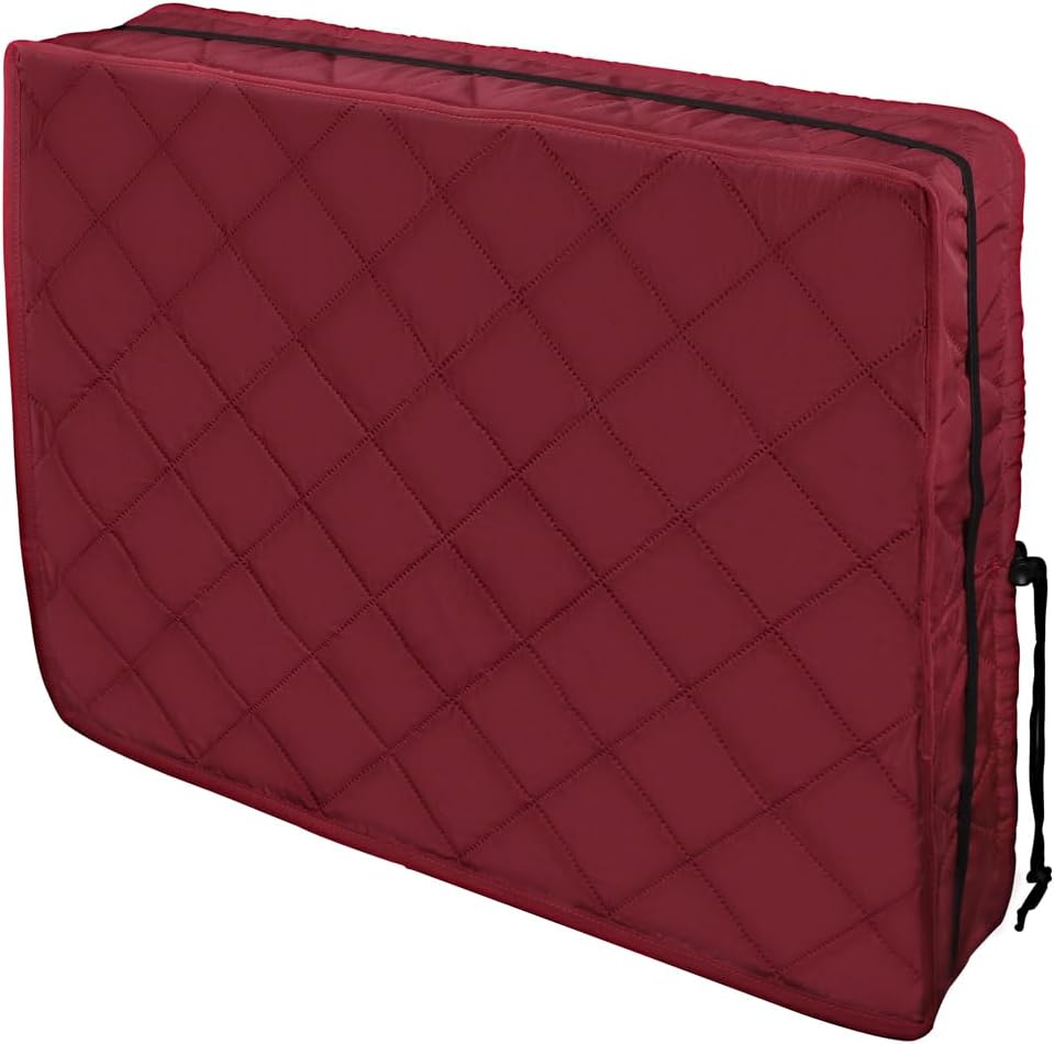 Wine Red Indoor AC Cover | Free Strap Included | 21x15x3.57 Inch
