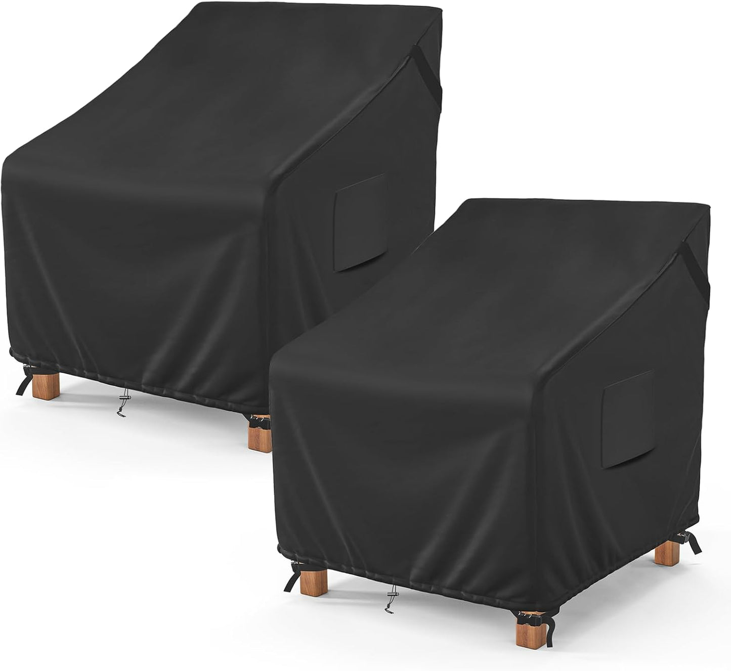 Waterproof Outdoor Chair Covers, Ventilated & Handles, 2-Pack