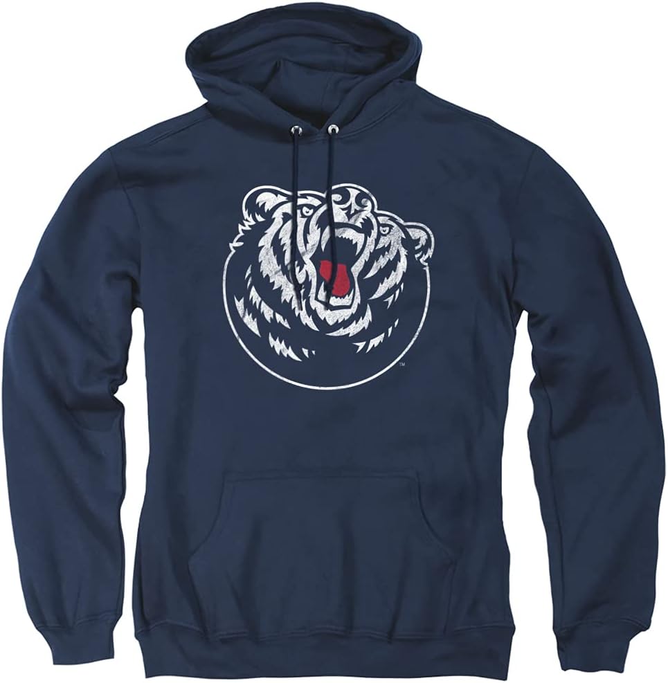 Official Collegiate Distressed Logo Pullover Hoodie for Fans