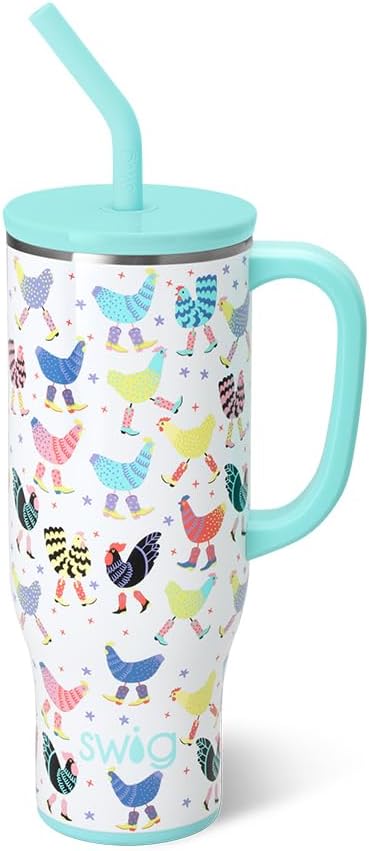 Swig Life 30oz Mega Mug - Insulated Tumbler with Handle & Straw
