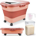 Rice Storage Containers Collapsible 20 to 30Lbs Food Bin - Space