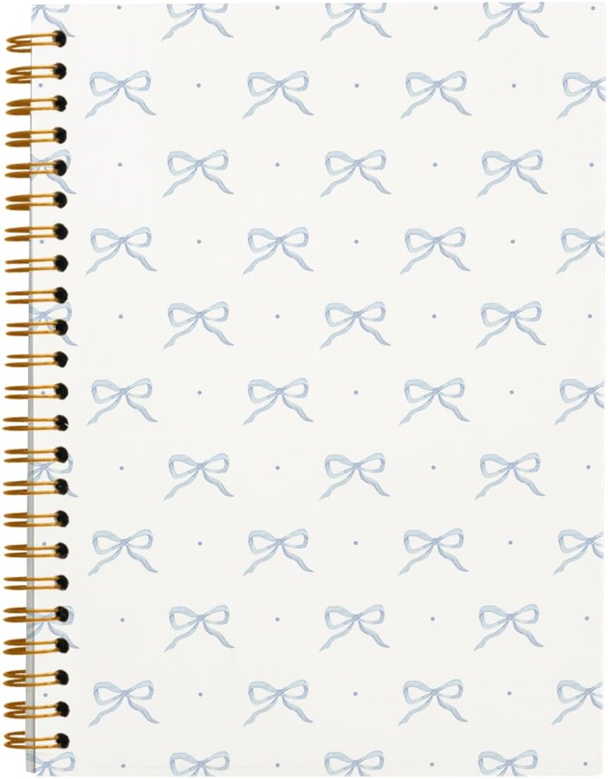 Blue Trendy Coquette Spiral Notebook - Stylish School Essential!