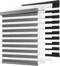 Cordless Zebra Blinds for Windows 57in x 72in - Day/Night Light