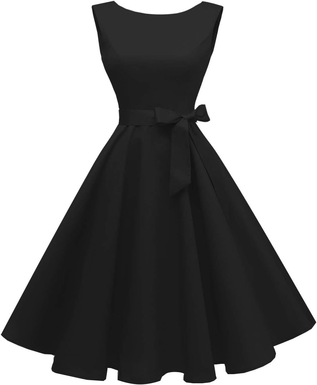 Vintage 1950s Cocktail Dress for Women - Boatneck Sleeveless Style