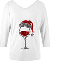Festive V-Neck Christmas Sweater for Women