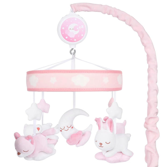 Crib Mobile for Girls with 12 Lullabies and Adjustable Volume