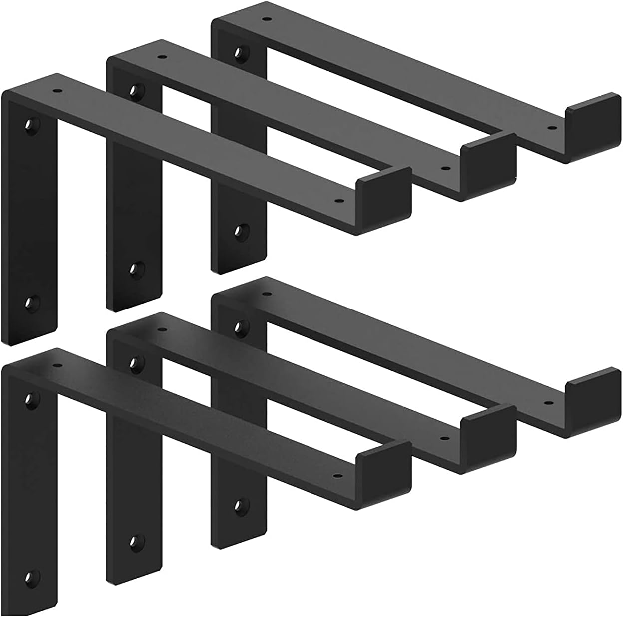 Heavy Duty Shelf Brackets for True 10 Inch Lumber Boards - 6 Pack