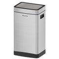 8 Gallon Stainless Steel Garbage Can with Press Top Lid - Compact