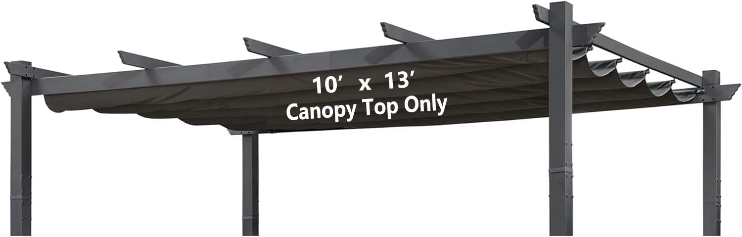 Retractable Pergola Canopy for 10ft X 13ft Outdoor Spaces