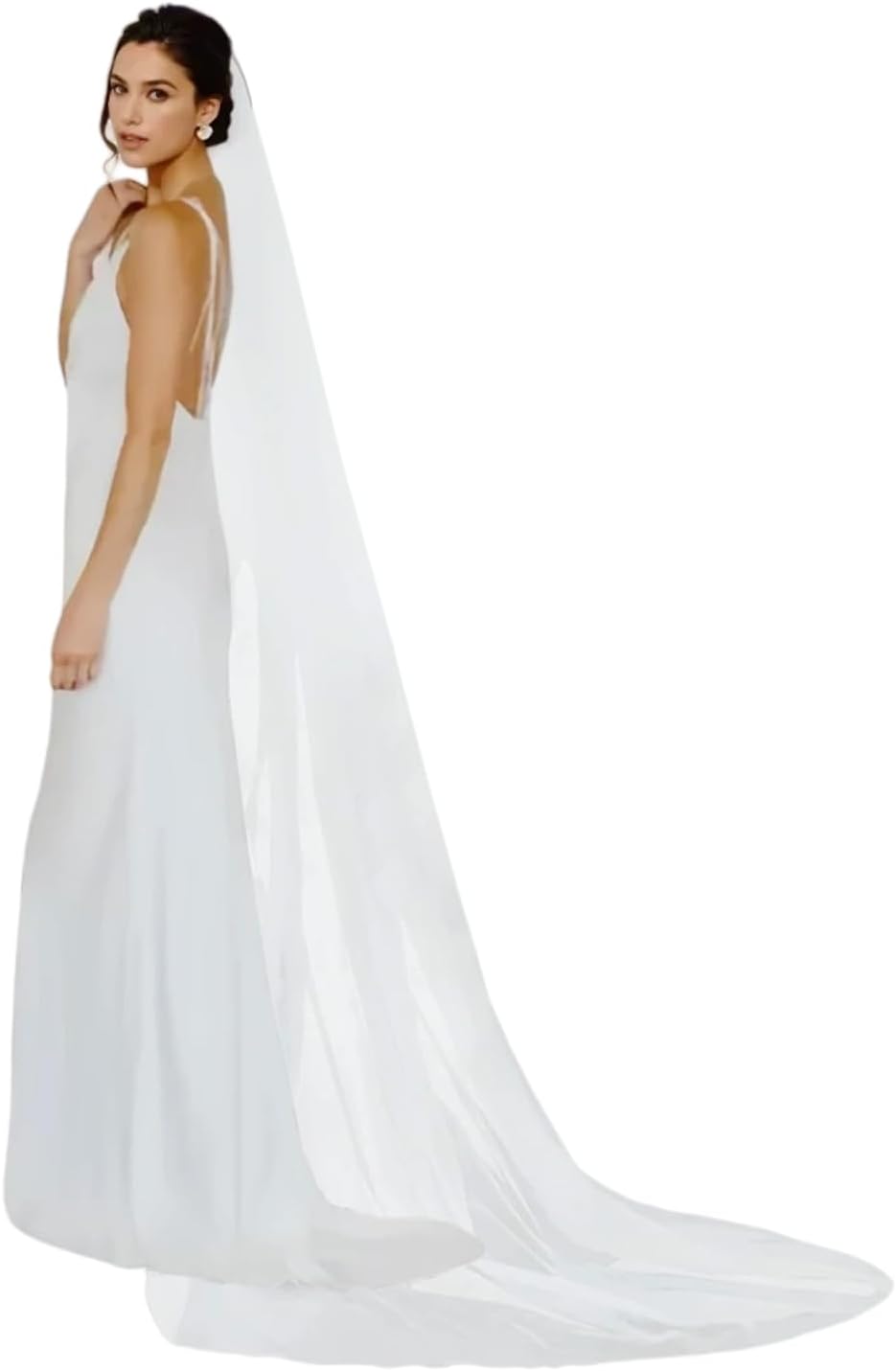 Elegant Wedding Veil with Pearls and Crystals for Brides