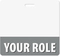 Bulk Custom Badge Buddies Gray Horizontal ID Backer Cards - Durable