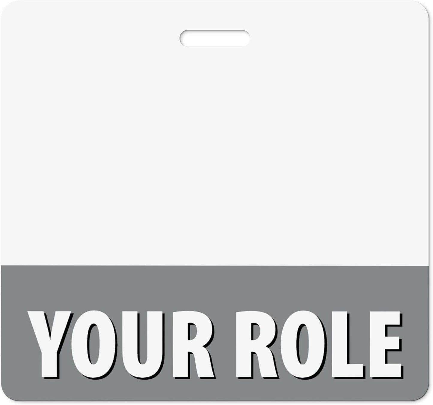 Custom Badge Buddies - Durable Gray ID Backer Cards for Nurses