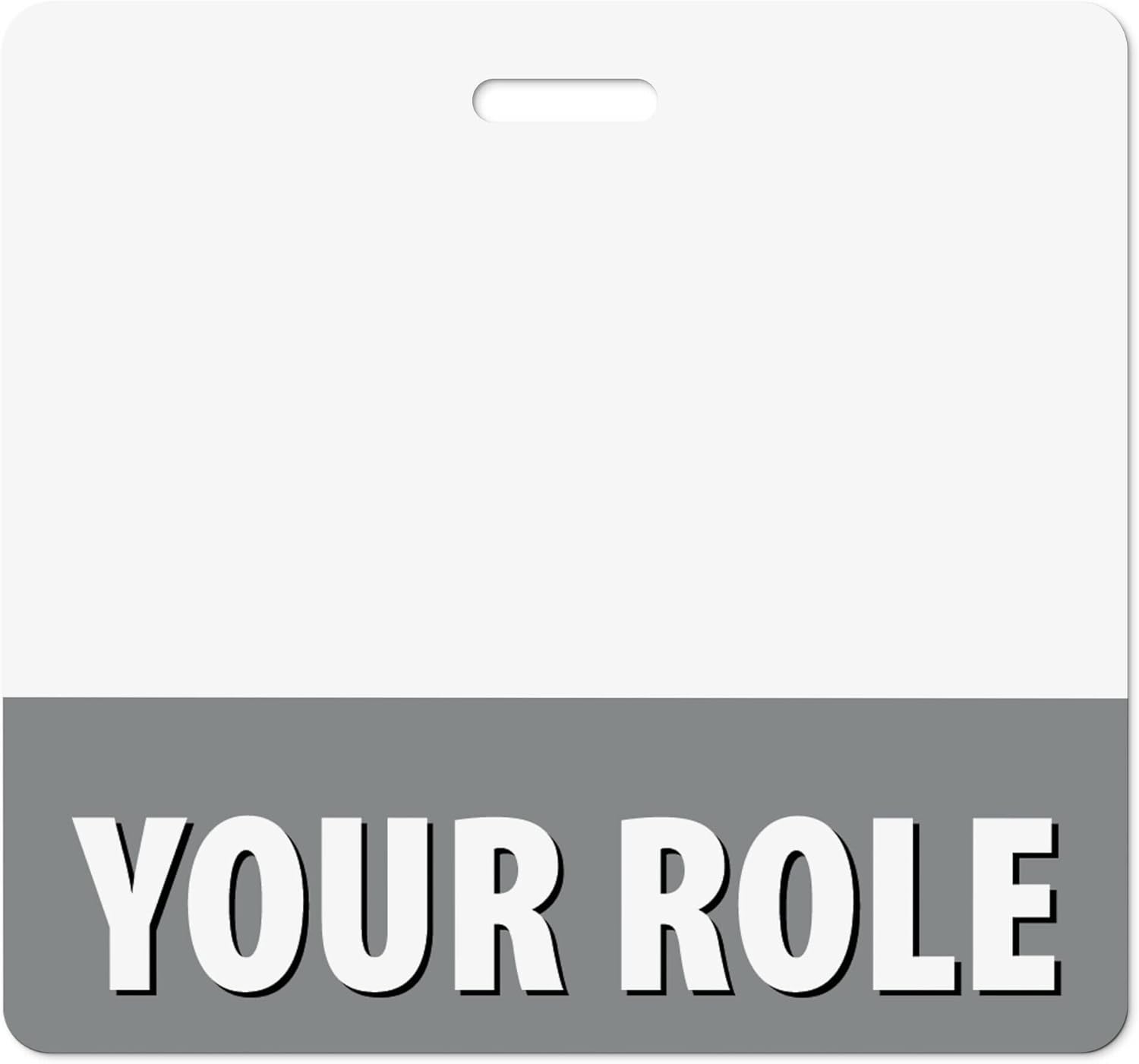 Custom Badge Buddies - Durable Gray ID Backer Cards for Nurses