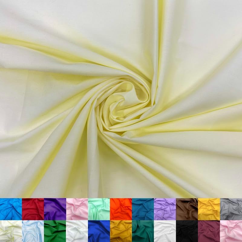 Cotton Polyester Broadcloth Fabric - Soft & Breathable 60in Wide