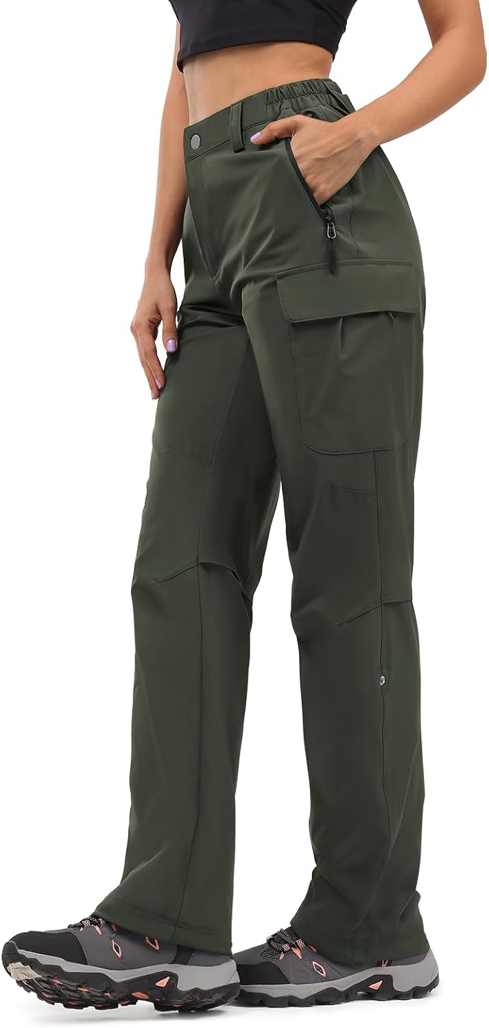 Moosehill Women's Hiking Pants Cargo Quick Dry Lightweight Work