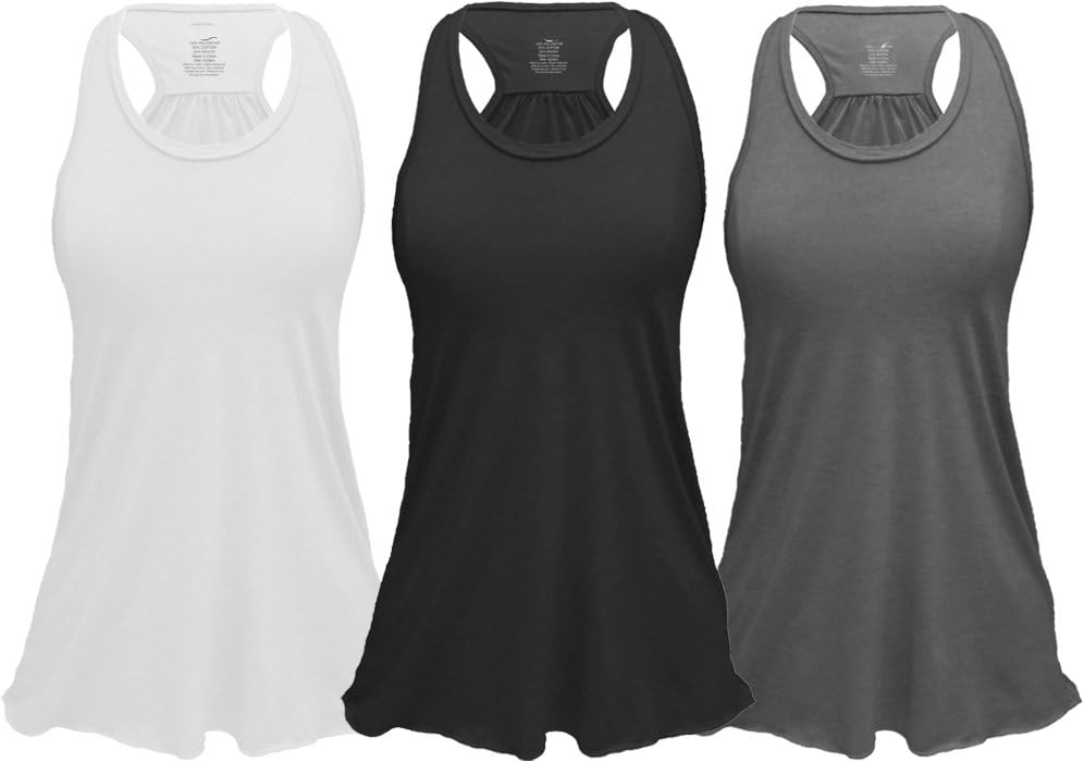 Epic MMA Gear Flowy Racerback Tank Top Pack of 3 for All Sizes