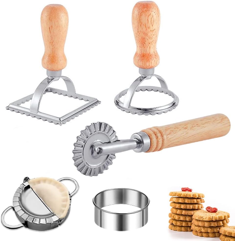 5-Piece Ravioli Cutter Set for Perfect Pasta Making