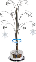 HOHIYA Ornament Tree Display Stand Rotating Holder - 15 Hook Chrome