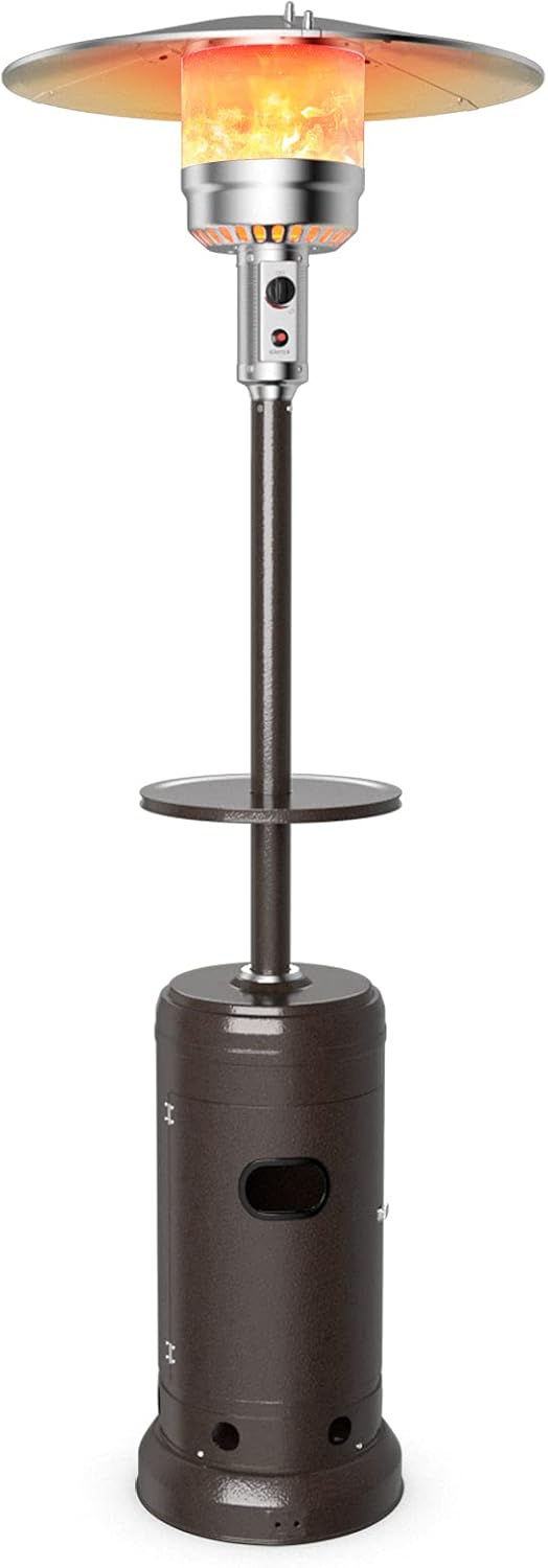 COSTWAY 50,000 BTU Propane Heater with Drink Shelf - Ideal for Outdoor Spaces!