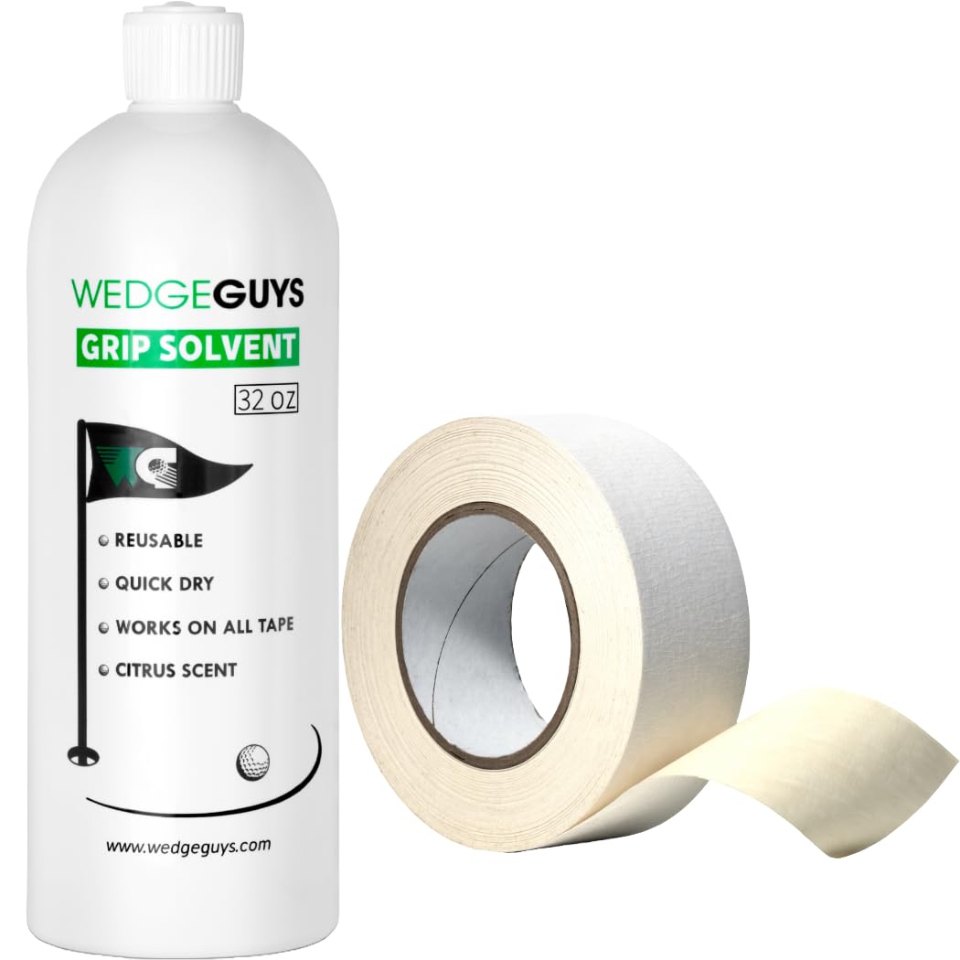 Wedge Guys Golf Grip Tape Roll with 32 Ounce Grip Solvent