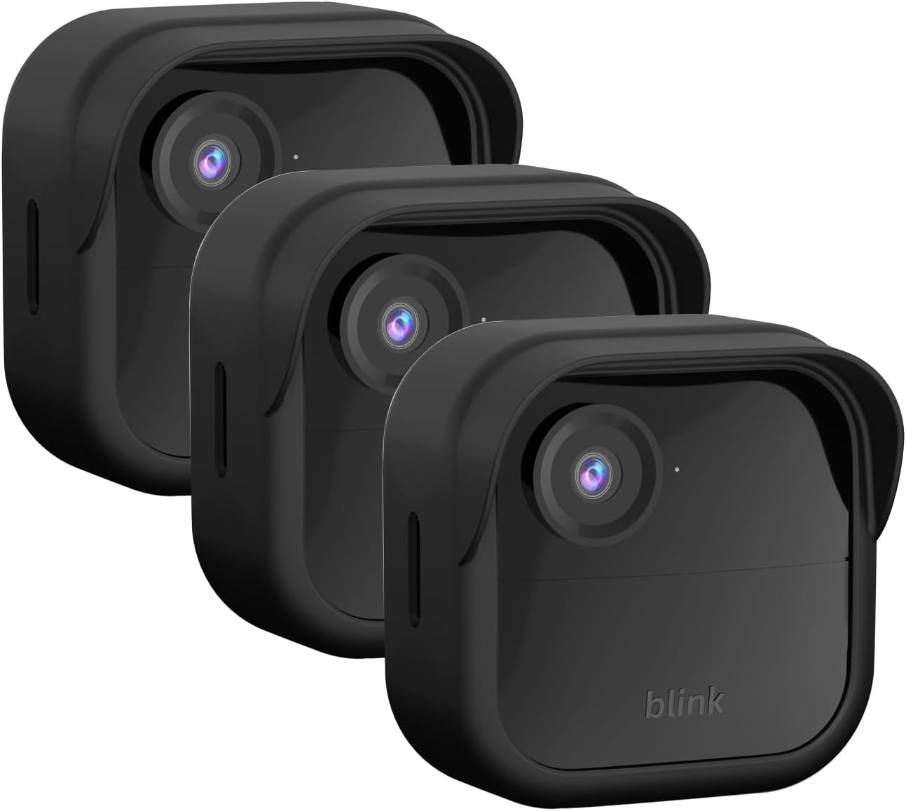Protective Silicone Cover for Blink Outdoor 4 - Weatherproof Skin (Black, 3 Pack)