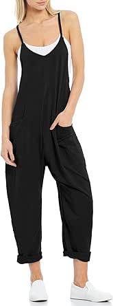 Stylish Womens Casual Sleeveless Jumpsuits with Pockets