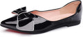 Flats Shoes Women Leather Pointed Toe Ballet Flats - Memory Foam