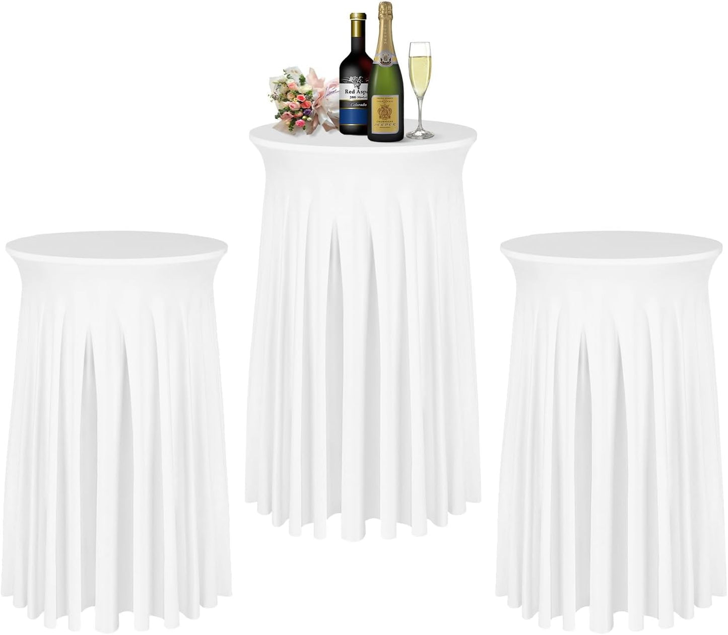 Cocktail Table Covers - 3 Pack for Elegant Events and Parties