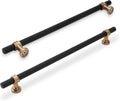 10 Pack 10 in Cabinet Pulls Knurled Matte Black and Champagne Bronze