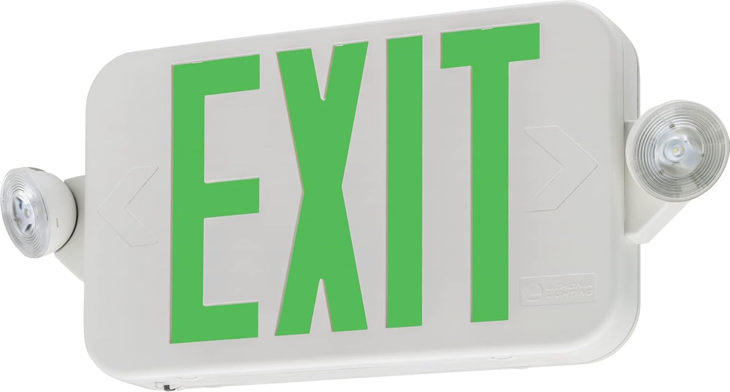 Lithonia Lighting Basics LED Exit Sign and Emergency Light Combo