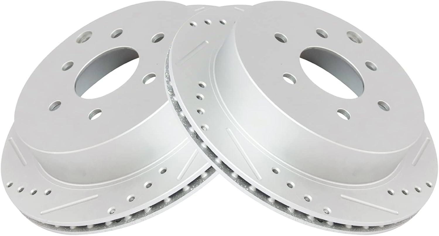 TRQ Rear Performance Brake Rotors Set for Nissan Frontier & Xterra