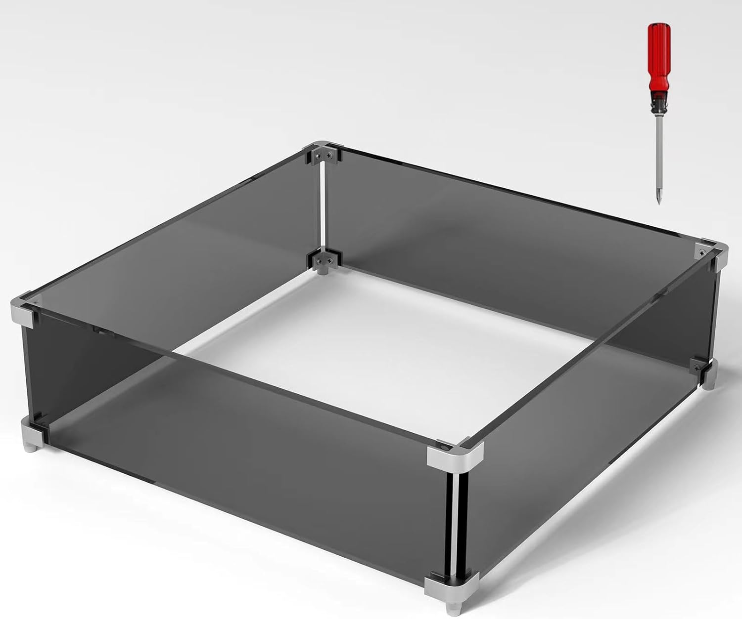 19x19x6 Square Fire Pit Wind Guard for 28-32 Inch Tables
