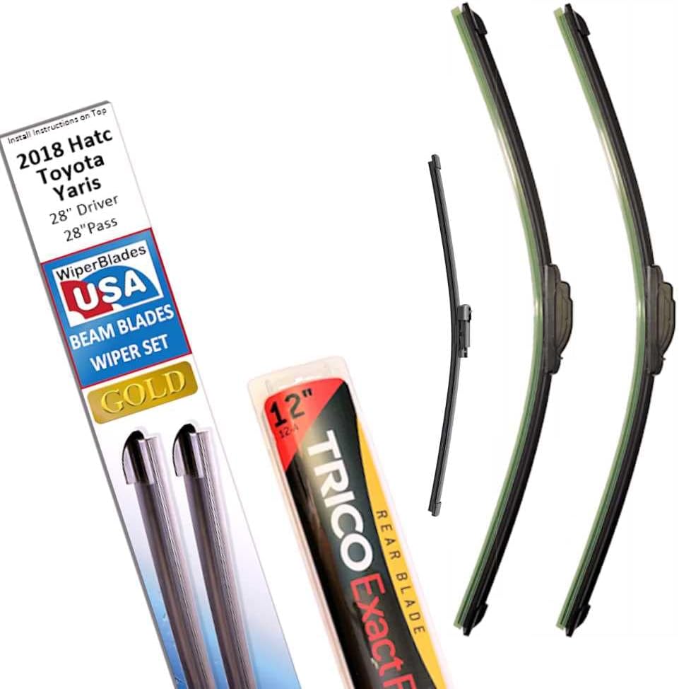 Beam Blade Wipers Replacement Set for 2018 Toyota Yaris Hatchback