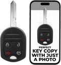 Cut Remote Key Fob Replacement Fits Ford 4 Button Trunk - Precision